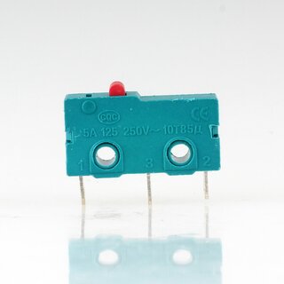 Mikroschalter 1-polig 5A/250V AC gr�n ohne Hebel