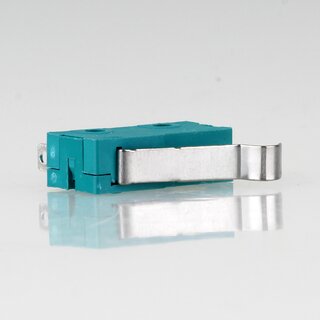 Mikroschalter 1-polig 5A/250V AC gr�n mit gebogenem Hebel 19 mm lang