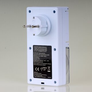 Elektromechanische Outdoor Steckdosen Zeitschaltuhr wei� mit 24 h-Tagesprogramm IP44