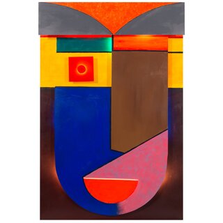 LED-Lichtplastik Motiv Das Gesicht aus Acrylglas und Holz...