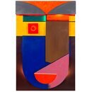 LED-Lichtplastik Motiv Das Gesicht aus Acrylglas und Holz...