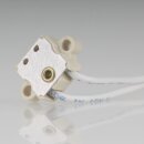 12 Volt Niedervolt G4, GY6,35 Halogen Universal Lampenfassung rechteckig 11cm Zuleitung