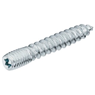 M6 Stockschraube Länge 50mm Stahl verzinkt gewalztes Gewinde mit Innenstern-Antrieb