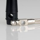 Bananenstecker Büschelstecker schwarz mit Schraubklemme und 4mm Querloch trittfest