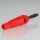 Bananenstecker Büschelstecker rot mit Schraubklemme und 4mm Querloch trittfest