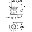 Häfele Verbindergehäuse, Stablofix, Stahl, verzinkt, mit Abdeckrand 262.88.904
