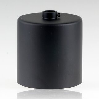 Lampen Deckenbaldachin 62x63mm Zylinderform Metall schwarz mit Stellring f�r 10 mm Pendelrohr