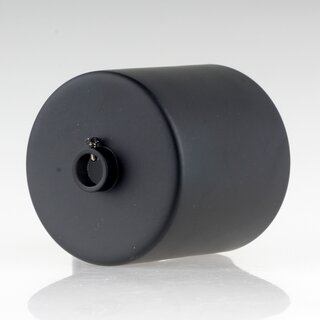 Lampen Deckenbaldachin 62x63mm Zylinderform Metall schwarz mit Stellring f�r 10 mm Pendelrohr