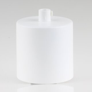 Lampen Deckenbaldachin 62x63 Zylinderform Metall wei� mit Zugentlastung Kunststoff wei�