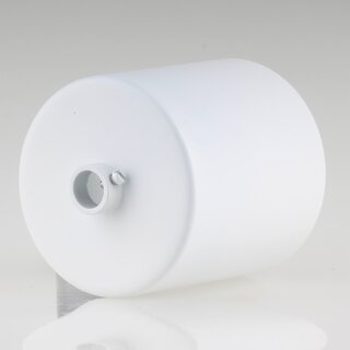 Lampen Deckenbaldachin 62x63mm Zylinderform Metall wei� mit Stellring f�r 10 mm Pendelrohr