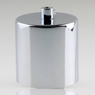 Lampen Deckenbaldachin 62x63mm Zylinderform Metall verchromt mit Zugentlastung Metall