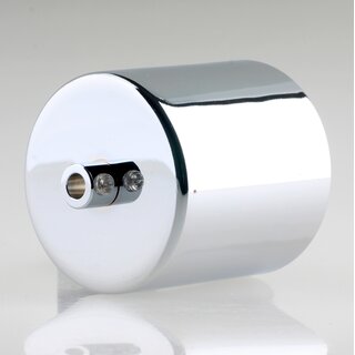 Lampen Deckenbaldachin 62x63mm Zylinderform Metall verchromt mit Zugentlastung Metall