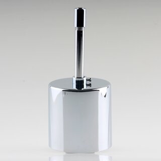 Lampen Deckenbaldachin 62x63mm Zylinderform Metall verchromt mit Pendelrohr und Zugentlastung Metall