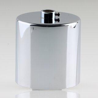 Lampen Deckenbaldachin 62x63mm Zylinderform Metall verchromt mit Stellring f�r 10 mm Pendelrohr