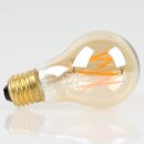 Danlamp E27 LED Standard de Luxe Gold Vintage Lampe 2W 2000K 60mm dimmbar