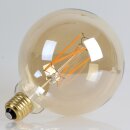 Danlamp E27 LED Mega Edison Gold Globe Vintage Lampe 4W 2000K 125mm dimmbar