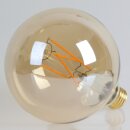 Danlamp E27 LED Mega Edison Gold Globe Vintage Lampe 4W 2000K 125mm dimmbar