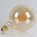 Danlamp E27 LED Mega Edison Gold Globe Vintage Lampe 4W 2000K 125mm dimmbar