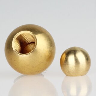 M10x1 Sackgewinde &ndash; Messing Metallkugel  18 mm, fr Lampenbau, Leuchtenindustrie und dekorative Anwendungen