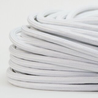 Textilkabel Stoffkabel weiß 3-adrig 3x0,75...