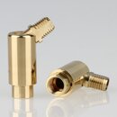 Lampen Dreh-Kippgelenk 13x41 mm, Messing poliert, M8x1...