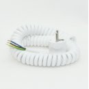 Spiralkabel Schutzkontakt Wendelleitung wei 3x1,0 mm...