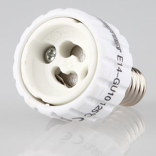 E14 auf GU10 Lampen-Fassung Adapter Keramik 4A/230V/125C°