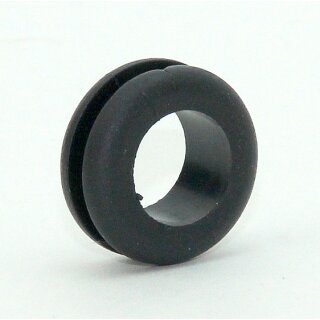 Kabeldurchführungstülle Ø 11 mm | Weich-PVC schwarz | Für Lochbohrung 8 mm