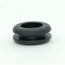 Kabeldurchführungstülle Ø 14 mm | Weich-PVC schwarz | Für Lochbohrung 10 mm