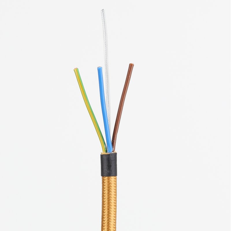 Textilkabel Stoffkabel Lampen-Kabel beige 2-adrig Pendelleitung Stromkabel