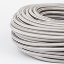 Textilkabel-Stoffkabel silber 3-adrig 3x0,75 mit...