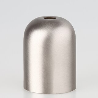 E27 Metall-Fassungshlse Nickel matt (Edelstahloptik) Zierhlse 43x57