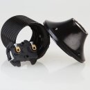 E27 Bakelit Dachfassung schwarz mit Außengewinde M10x1 IG 250V/4A