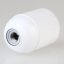 E27 Bakelit Lampenfassung Glattmantel weiß lackiert M10x1 IG 250V/4A