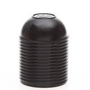 E27 Bakelit Lampenfassung mit Auengewinde schwarz M10x1...