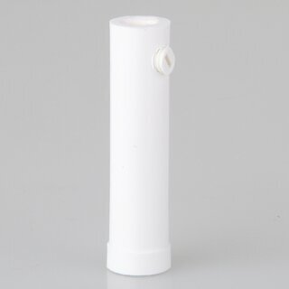 M10x1 Klemmnippel Zugentlastung 14x55 mm Wei mit Innengewinde, seitlicher Madenschraube aus Kunststoff