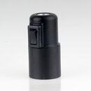 E27 Lampenfassung schwarz mit Glattmantel und...