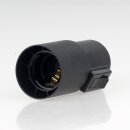 E27 Lampenfassung schwarz mit Glattmantel und Wippschalter M10x1 IG