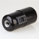 E27 Bakelit Vintage Fassung schwarz mit Glattmantel...