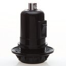 E27 Bakelit Lampenfassung schwarz mit Teilgewindemantel,...