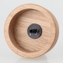 Lampen Baldachin Holz Eiche hell 85x28 mm mit Zubehör-Set