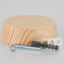 Lampen Baldachin Holz Kiefer 85x28 mm mit Zubehör-Set