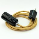Textilkabel Pendel gold E27 Bakelit Vintage Fassung mit...