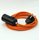 Textilkabel Pendel orange E27 Bakelit Vintage Fassung mit Schalter schwarz und Schutzkontakt-Stecker