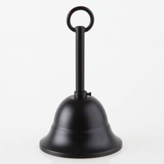 Lampen Baldachin – Metall schwarz, Tulpenform Ø 90 mm × H 61 mm, mit Leuchtenaufhängung für 10er Pendelrohr