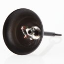 Lampen Baldachin – Metall schwarz, Tulpenform Ø 90 mm × H 61 mm, mit Leuchtenaufhängung für 10er Pendelrohr