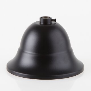 Lampen Baldachin – Metall schwarz, Flämische Tulpenform Ø 90 mm × H 61 mm, für 10er Pendelrohr