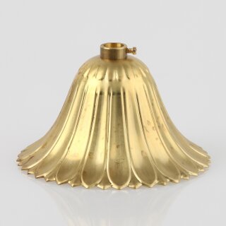Lampen Baldachin – Metall Messing roh, Ø 100 mm × H 57 mm, für 10er Pendelrohr