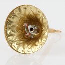 Lampen Baldachin – Metall Messing roh, Ø 90 mm × H 45 mm, mit Leuchtenaufhängung für 10er Pendelrohr