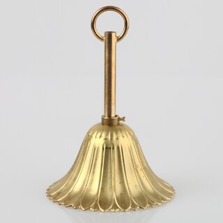 Lampen Baldachin &ndash; Metall Messing roh,  100 mm  H 57 mm, mit Leuchtenaufhngung 10er Pendelrohr